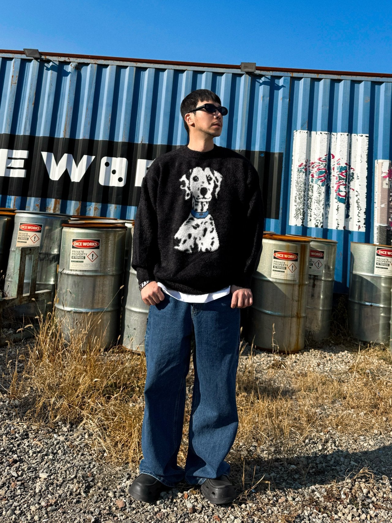 韓國直送 PLUS 82 HIYA Popchon Dalmatian Knit