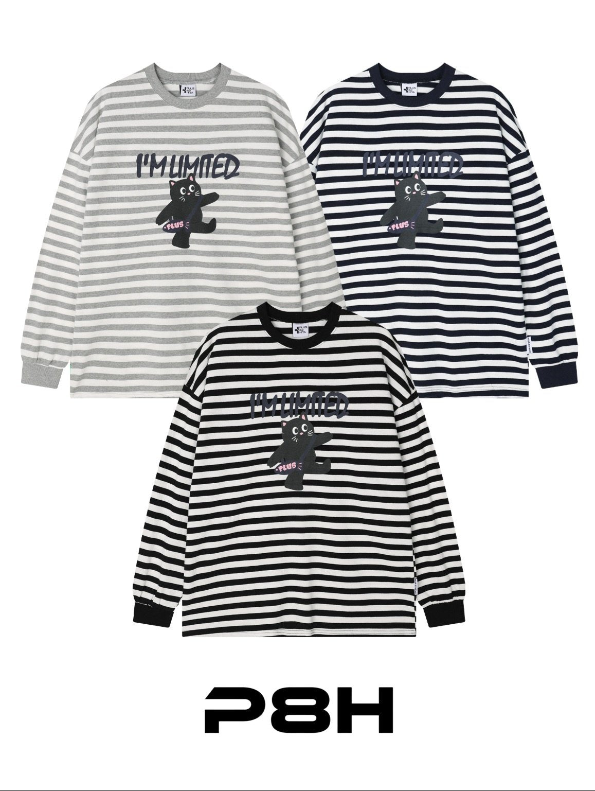 韓國直送 PLUS 82 HIYA Remix Cat ST Long Sleeve