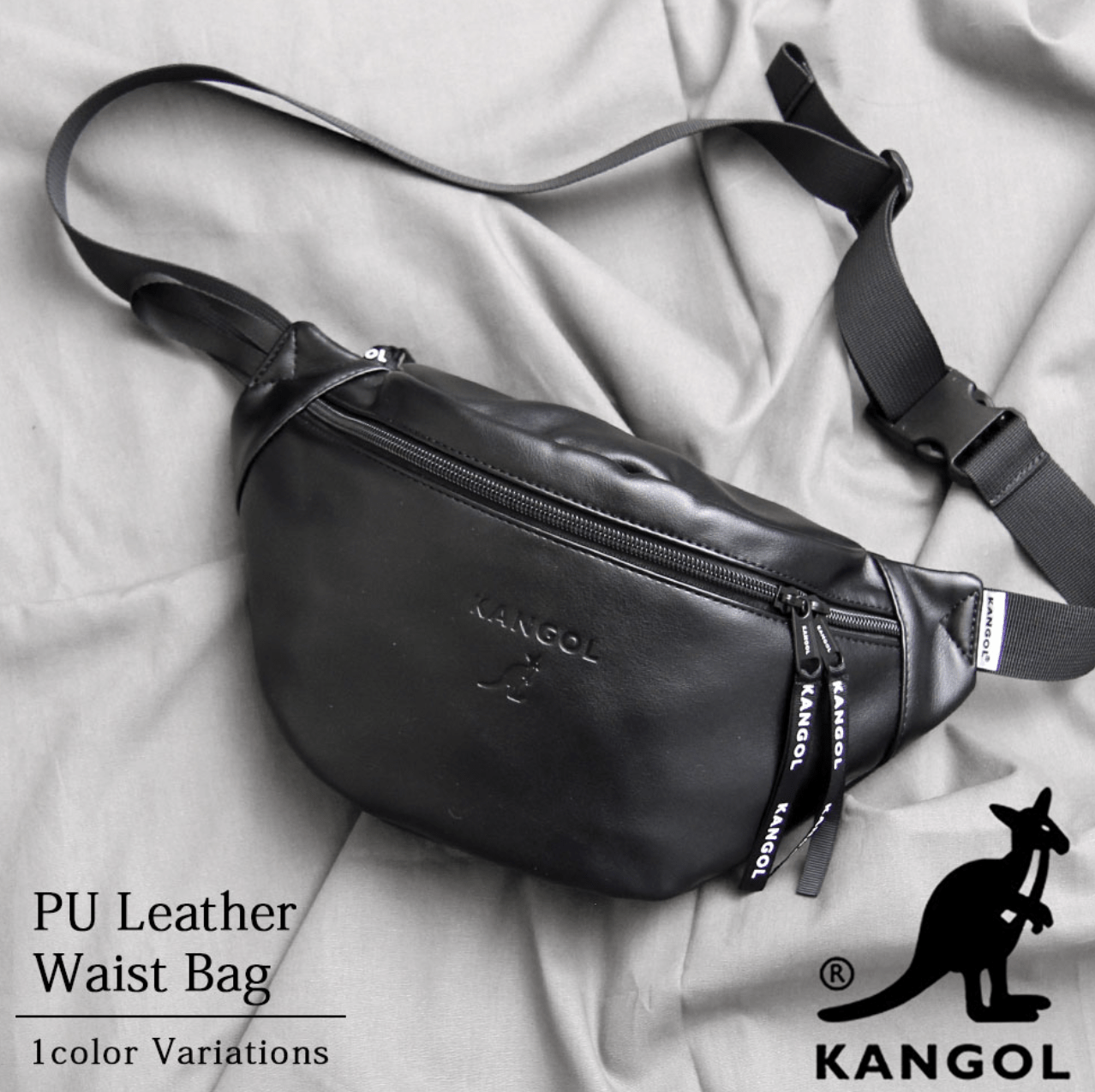 日本直送Kangol PU Leather Waist Bag - HLY & CHOCCICO