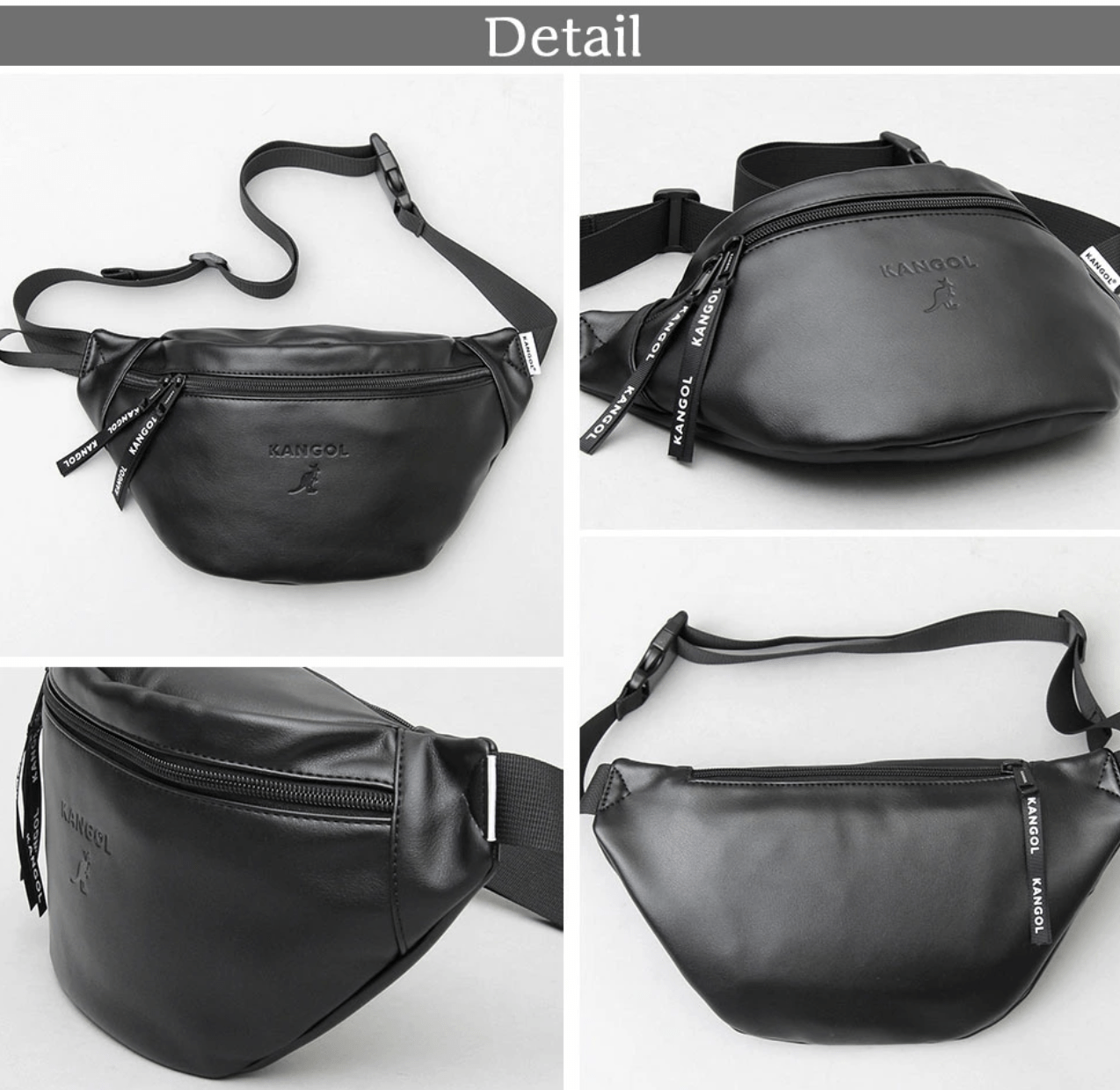 日本直送Kangol PU Leather Waist Bag - HLY & CHOCCICO