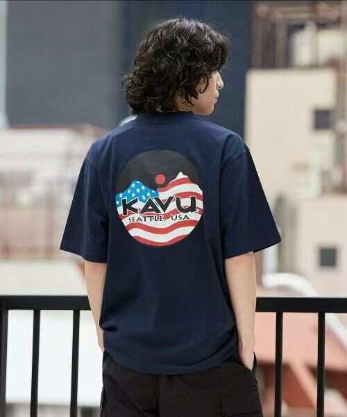 日本直送KAVU USA logo Tee - HLY & CHOCCICO