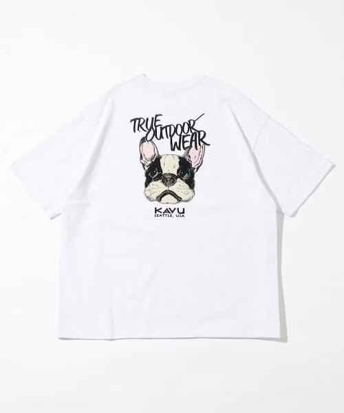 日本直送KAVU×FREAK'S STORE Animal Back Print Crew Neck Tee