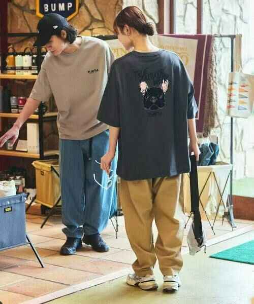 日本直送KAVU×FREAK'S STORE Animal Back Print Crew Neck Tee