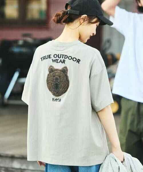 日本直送KAVU×FREAK'S STORE Animal Back Print Crew Neck Tee