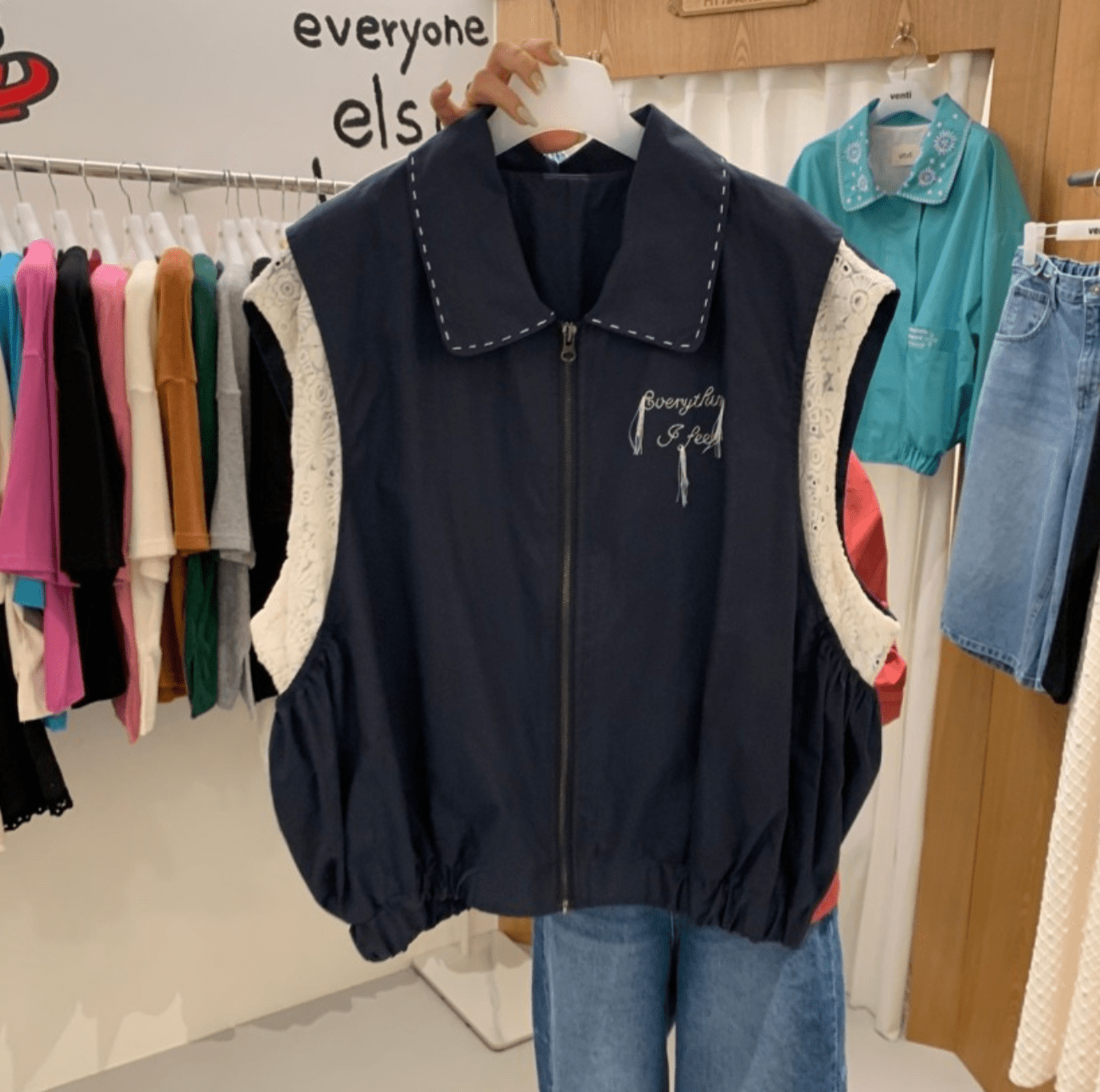 韓國直送Lace layered tank top HLY & CHOCCICO