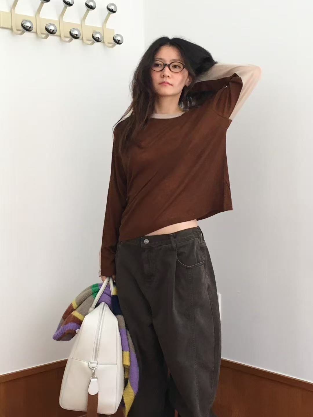 韓國直送Layered Open-Front T-Shirt HLY & CHOCCICO