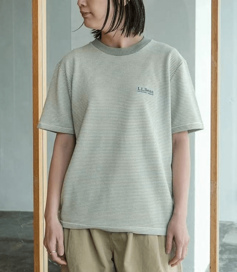 L.L.Bean Summer Short Sleeve Tee HLY & CHOCCICO