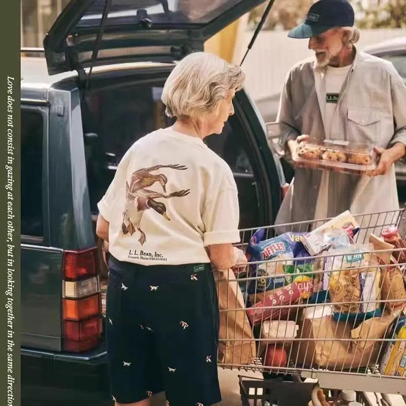 L.L.Bean x BEAMS 限定綠標印花短袖 T-SHIRT HLY & CHOCCICO