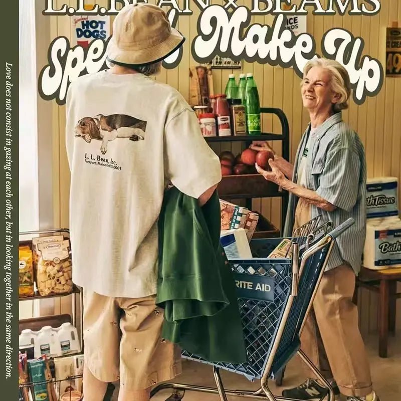 L.L.Bean x BEAMS 限定綠標印花短袖 T-SHIRT HLY & CHOCCICO