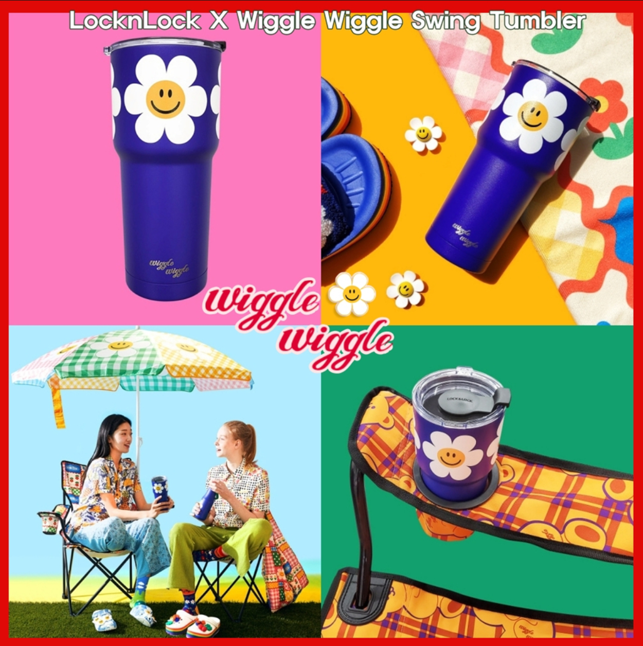 韓國直送LocknLock X Wiggle Wiggle Swing Tumber 700ml - HLY & CHOCCICO