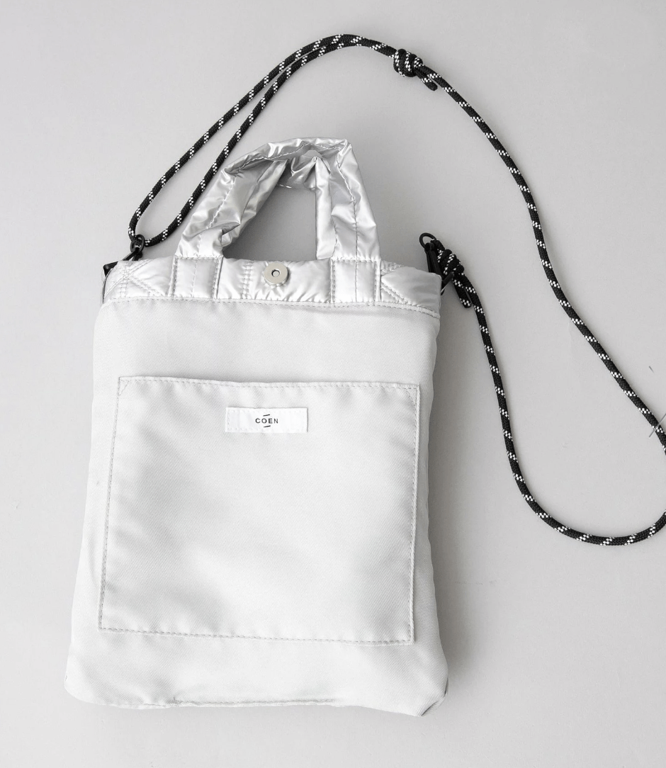 日本直送 Logo Embroidery Geometric Pattern Quilted 2way Shoulder Bag - HLY & CHOCCICO