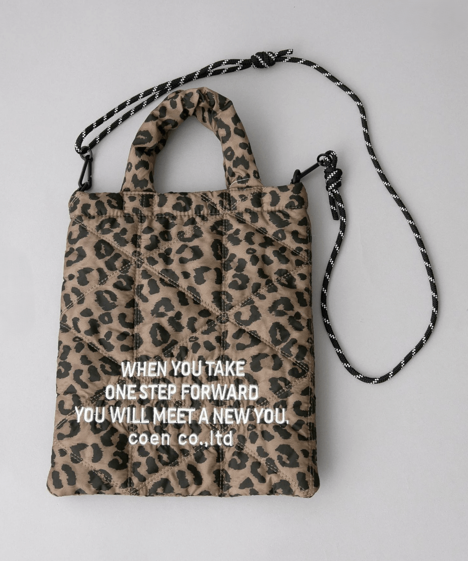 日本直送 Logo Embroidery Geometric Pattern Quilted 2way Shoulder Bag - HLY & CHOCCICO