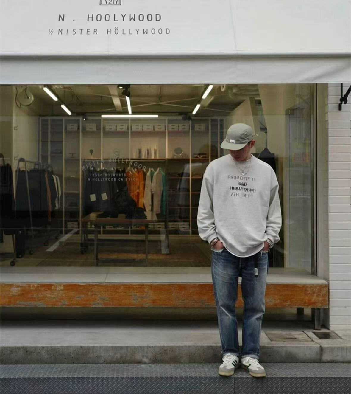 MADNESS X N.HOOLYWOOD SWEATER 10TH CREW NECK SWEATSHIRT - HLY & CHOCCICO