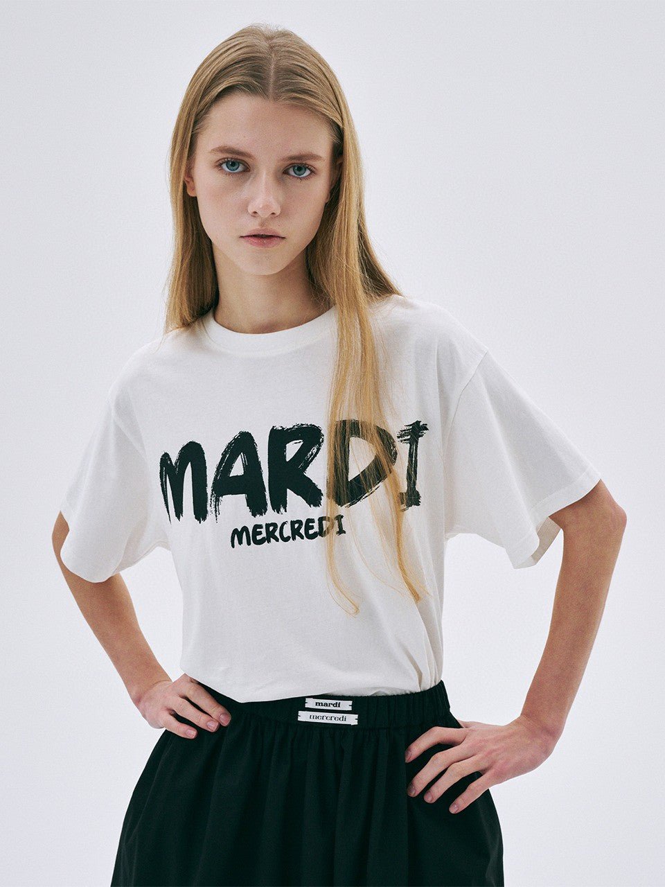 Mardi Brush Logo Contrast Tee - HLY & CHOCCICO