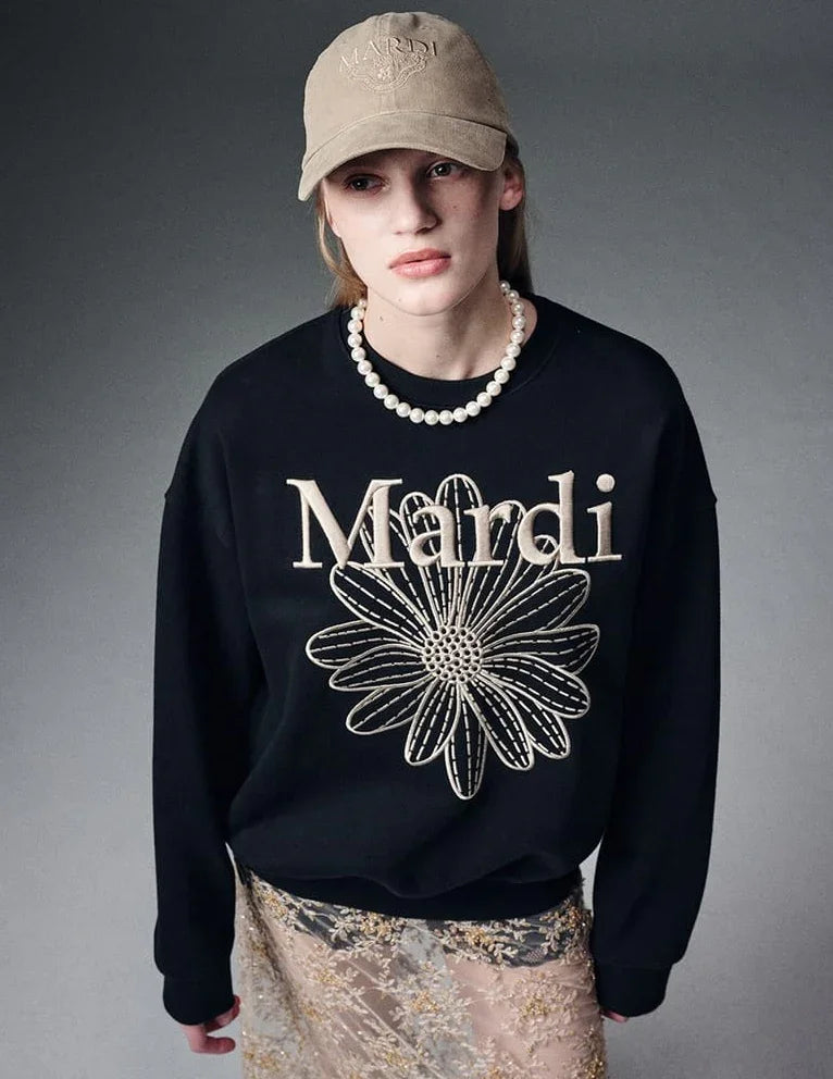 Mardi Sweatshirt Flowermardi Needlework - HLY & CHOCCICO