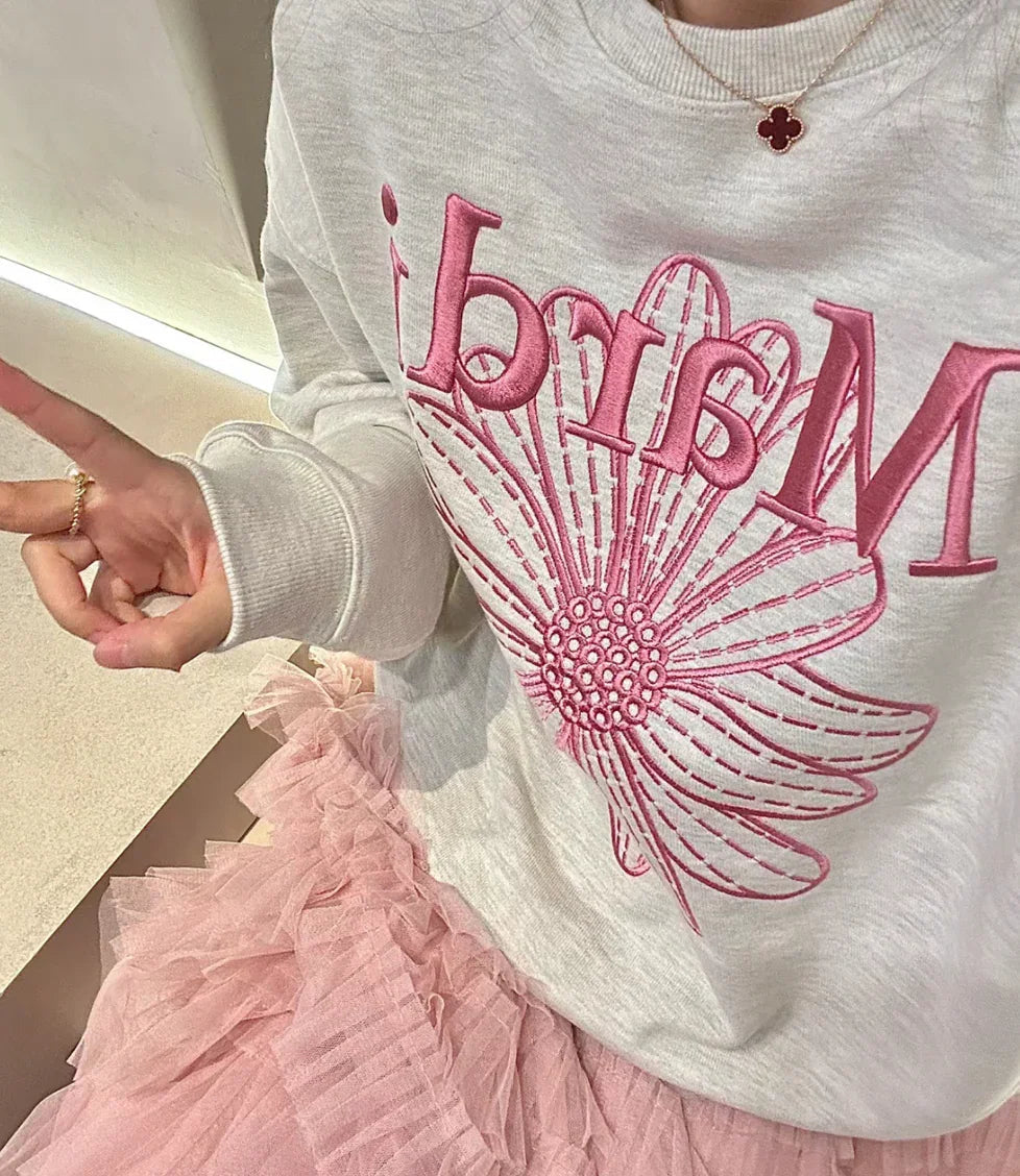 Mardi Sweatshirt Flowermardi Needlework - HLY & CHOCCICO