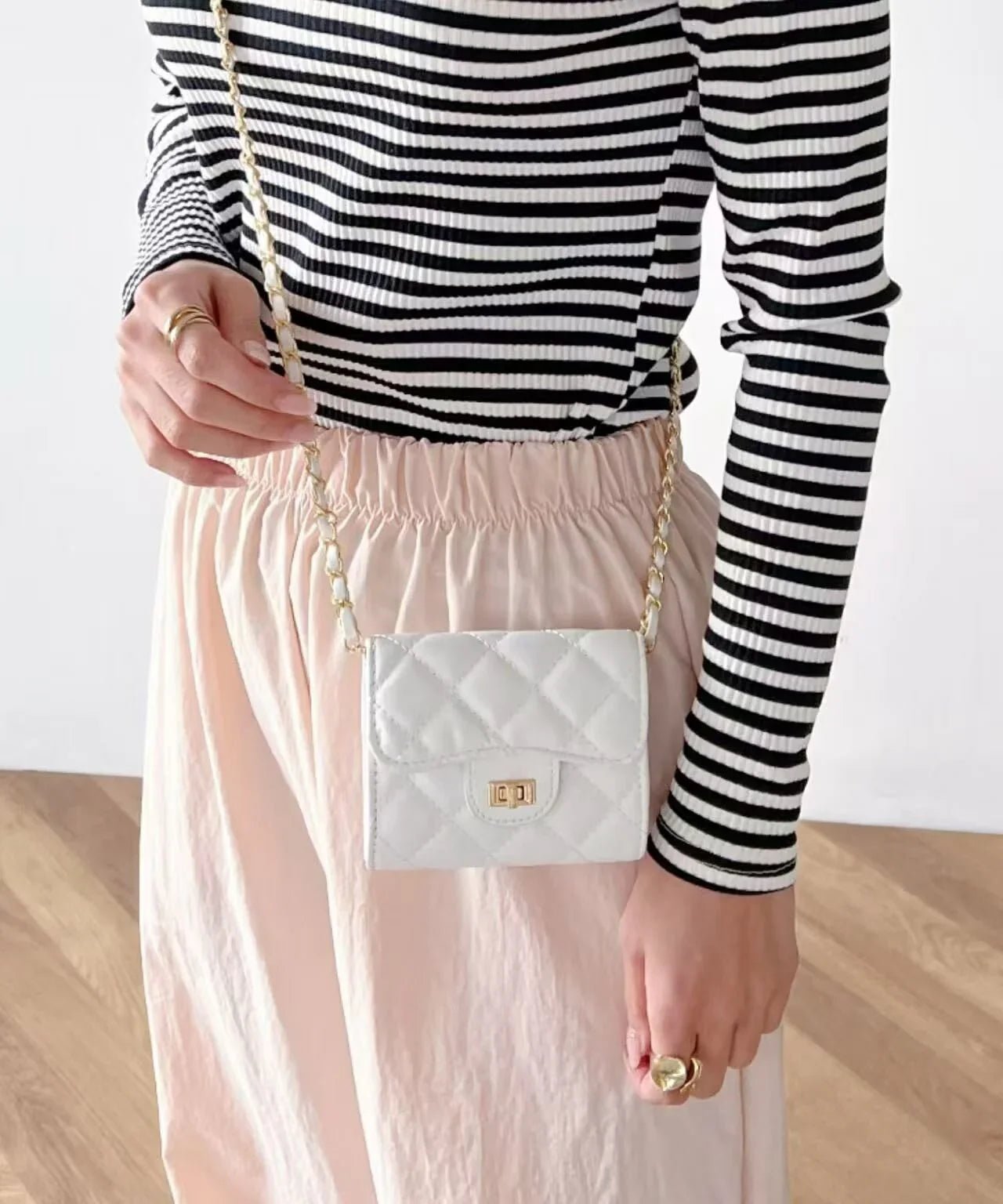 Micro Mini Quilted Chain Shoulder Bag - HLY & CHOCCICO