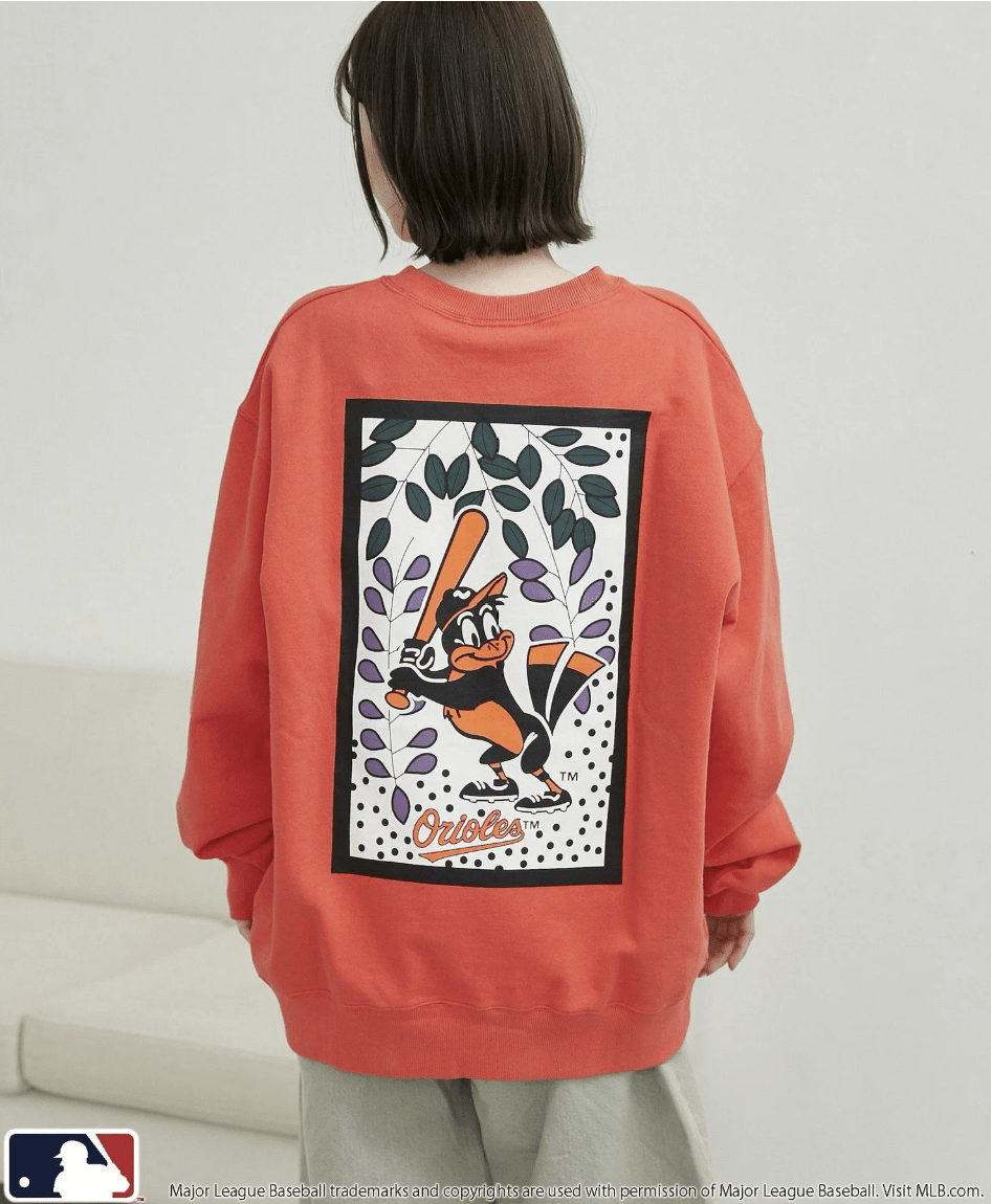 日本直送 MLB 別注Hanafuda Back Print Crew Neck Sweatshirt - HLY & CHOCCICO