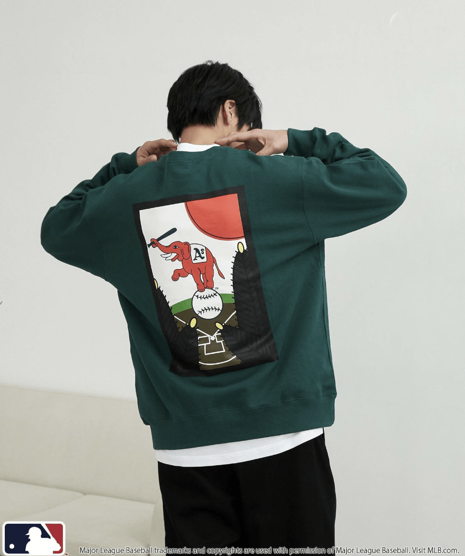 日本直送 MLB 別注Hanafuda Back Print Crew Neck Sweatshirt - HLY & CHOCCICO