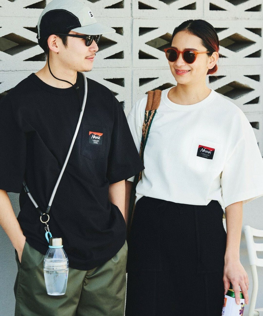 NANGA x Freak's Store 別注 ECO HYBRID LOOSE FIT POCKET TEE - HLY & CHOCCICO