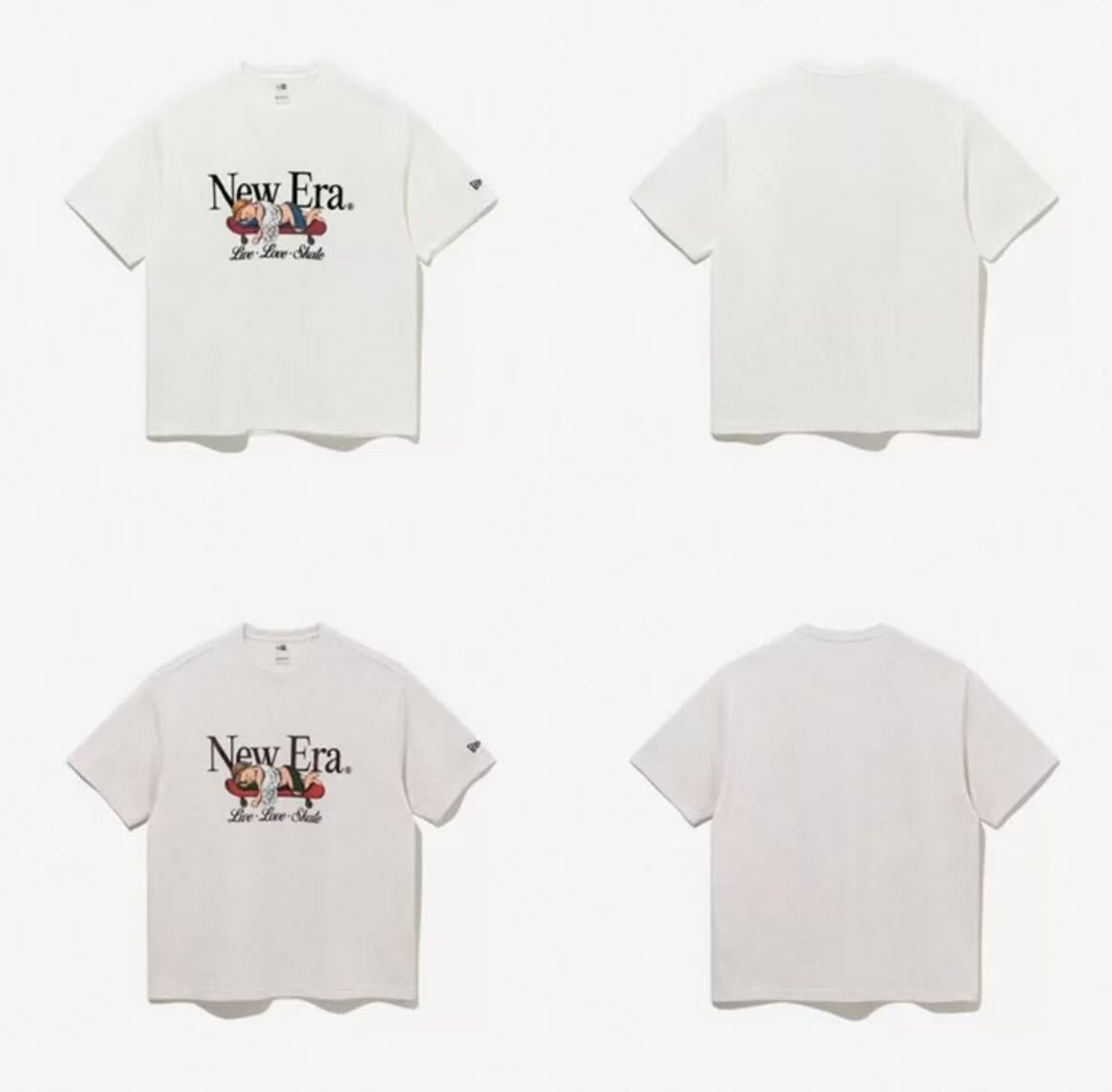 韓國直送New Era Live Love Skate Tee - HLY & CHOCCICO