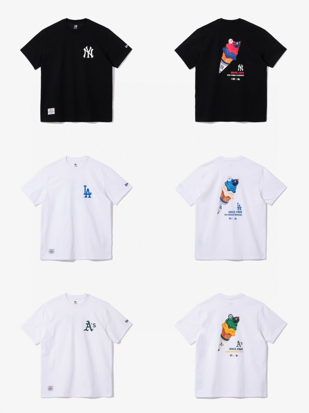 New Era New York Yankees Home Cheering Ice Cream Tee - 3 Color - HLY & CHOCCICO