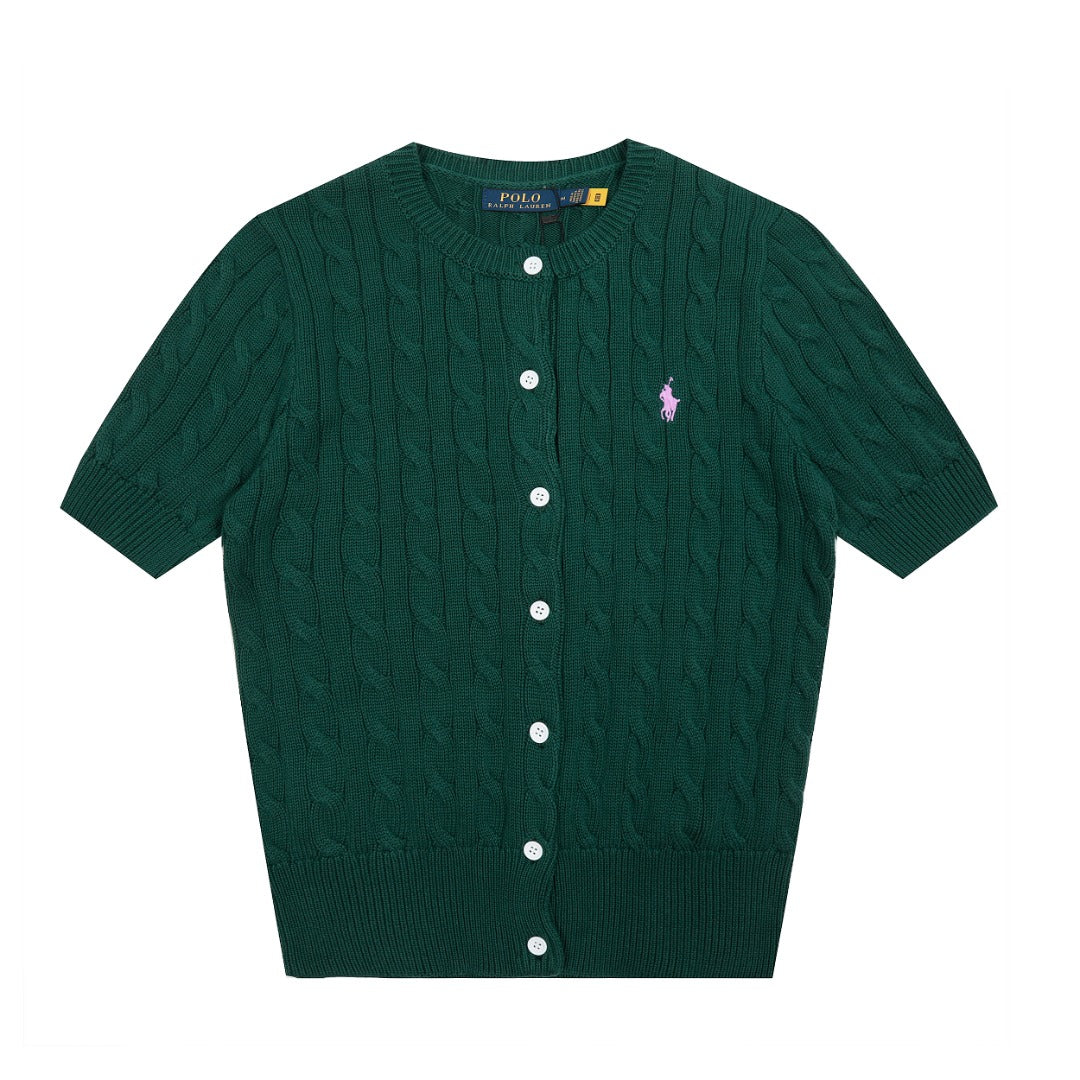 RL Polo Knit Short-sleeve Cardigan 🎨 14 Color Options