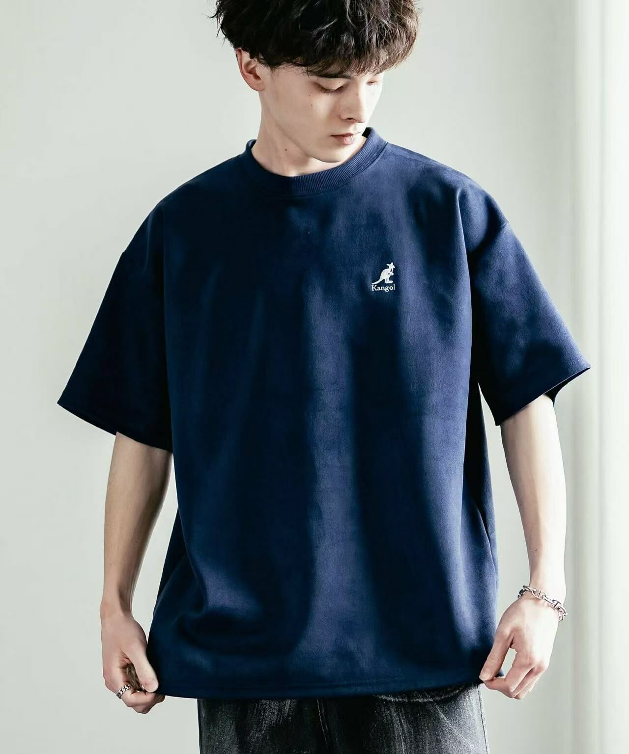 日本直送KANGOL One Point Logo Embroidery Short Sleeve Tee