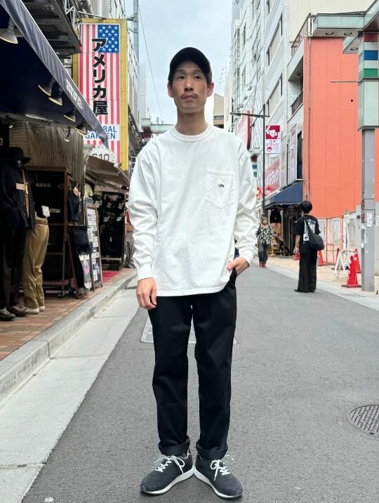 TNF PURPLE LABEL 7oz Long Sleeve Pocket Tee - NT3365N
