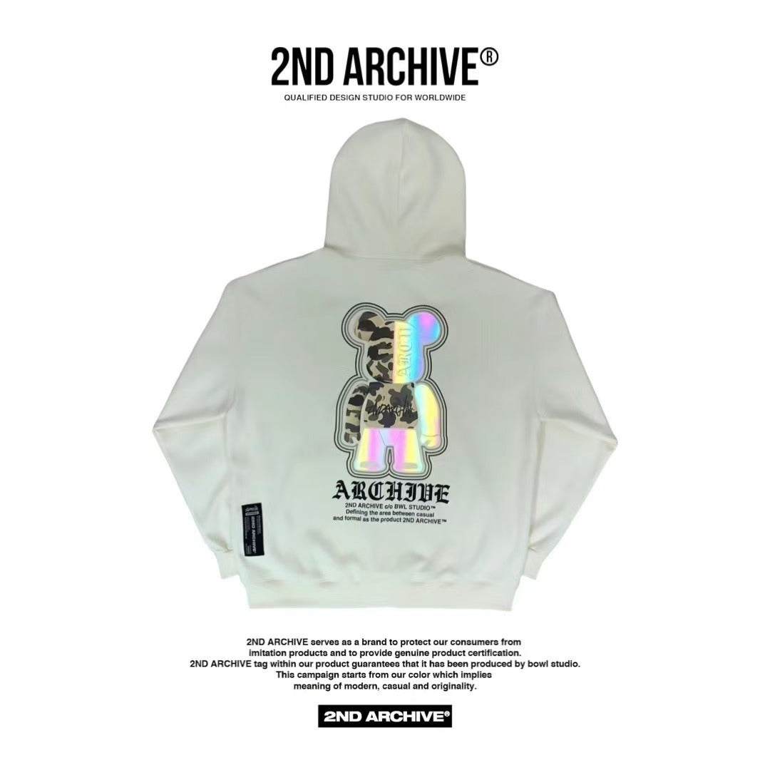 韓國直送🇰🇷 2ND ARCHIVE Camo Bear Scotch Fleece Hoodie