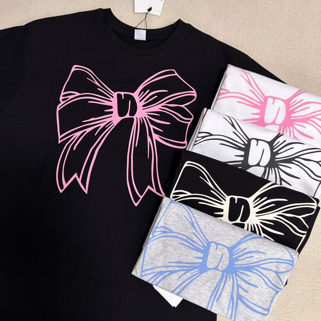 【一口價$282/件】韓國潮牌RonRon BIG RIBBON LINE T SHIRT -5 Color