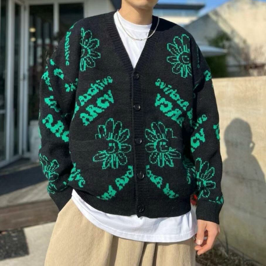 【一口價$410/件】🇰🇷韓國直送🇰🇷 2ND ARCHIVE Flower Pattern Smiley Cardigan
