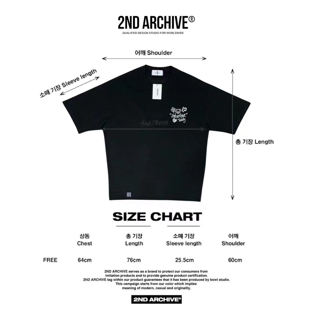 【一口價$277/件】🇰🇷韓國直送🇰🇷 2ND ARCHIVE Art Bear Tee - 4 Color APM 537 BOWL