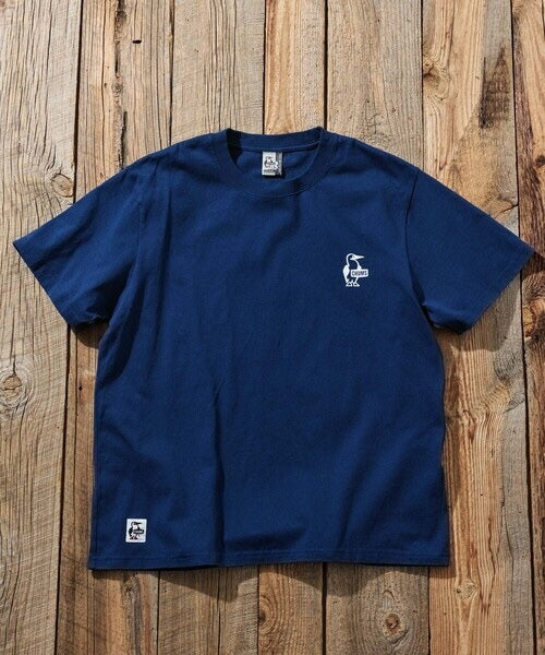 CHUMS 別注 history back print crew neck T-shirt -4 Color