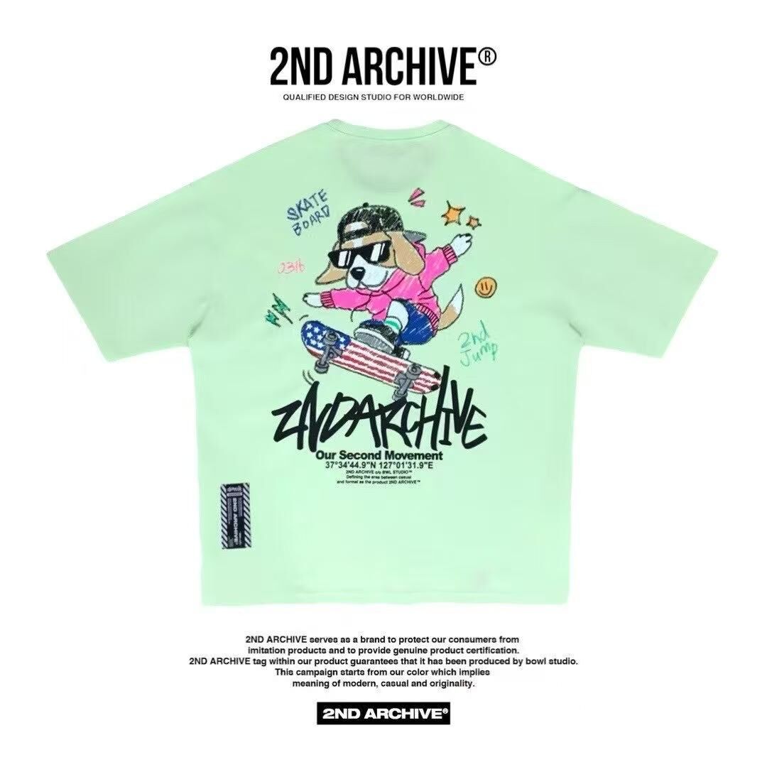 韓國直送 2ND ARCHIVE Board Beagle Crayon Tee