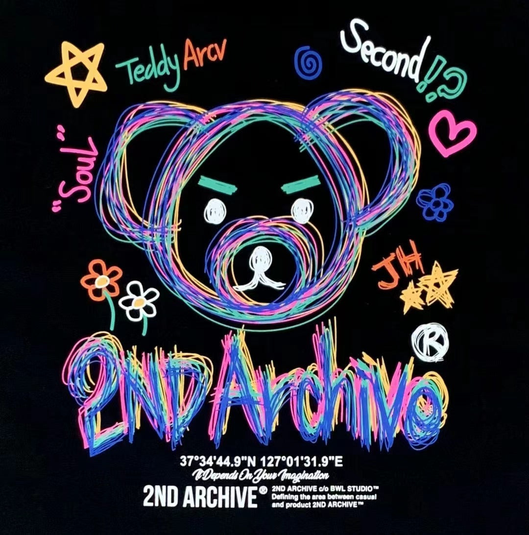【一口價$277/件】🇰🇷韓國直送🇰🇷 2ND ARCHIVE Art Bear Tee - 4 Color APM 537 BOWL
