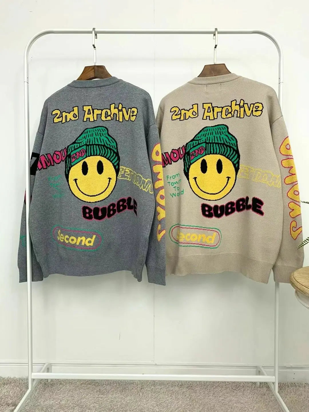 【一口價$408/件】🇰🇷韓國直送🇰🇷 2ND ARCHIVE Smile Beanie Knit Sweater 2ND ARCHIVE