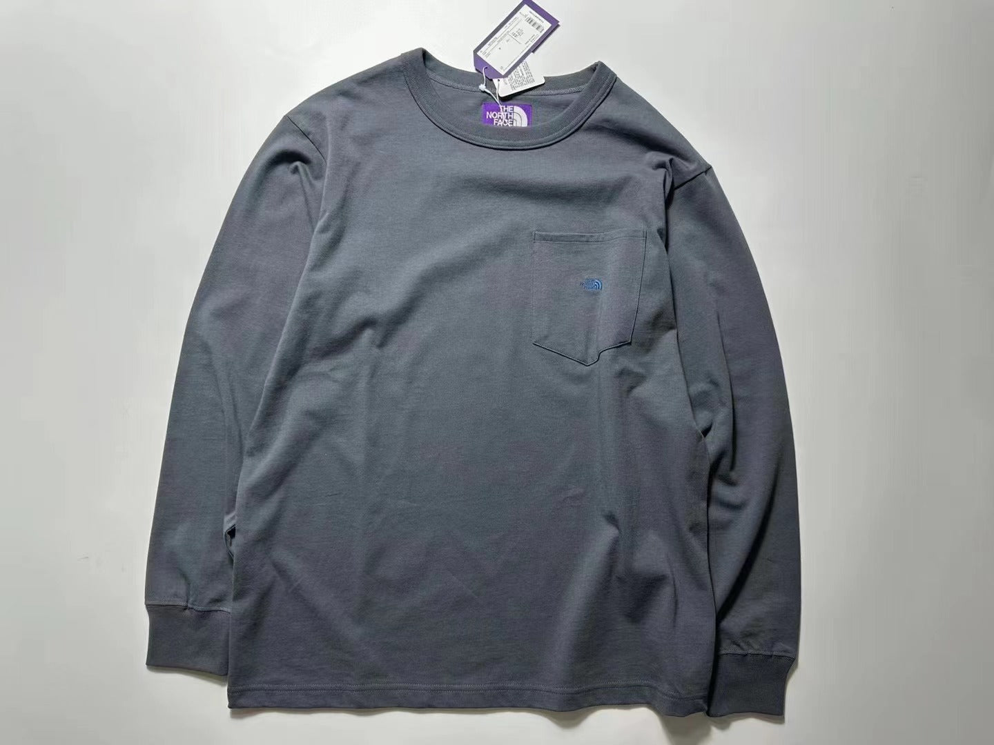 TNF PURPLE 7oz Long Sleeve Pocket Tee -6 Color