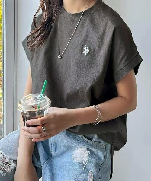 日本直送U.S. POLO ASSN French Sleeve Tee