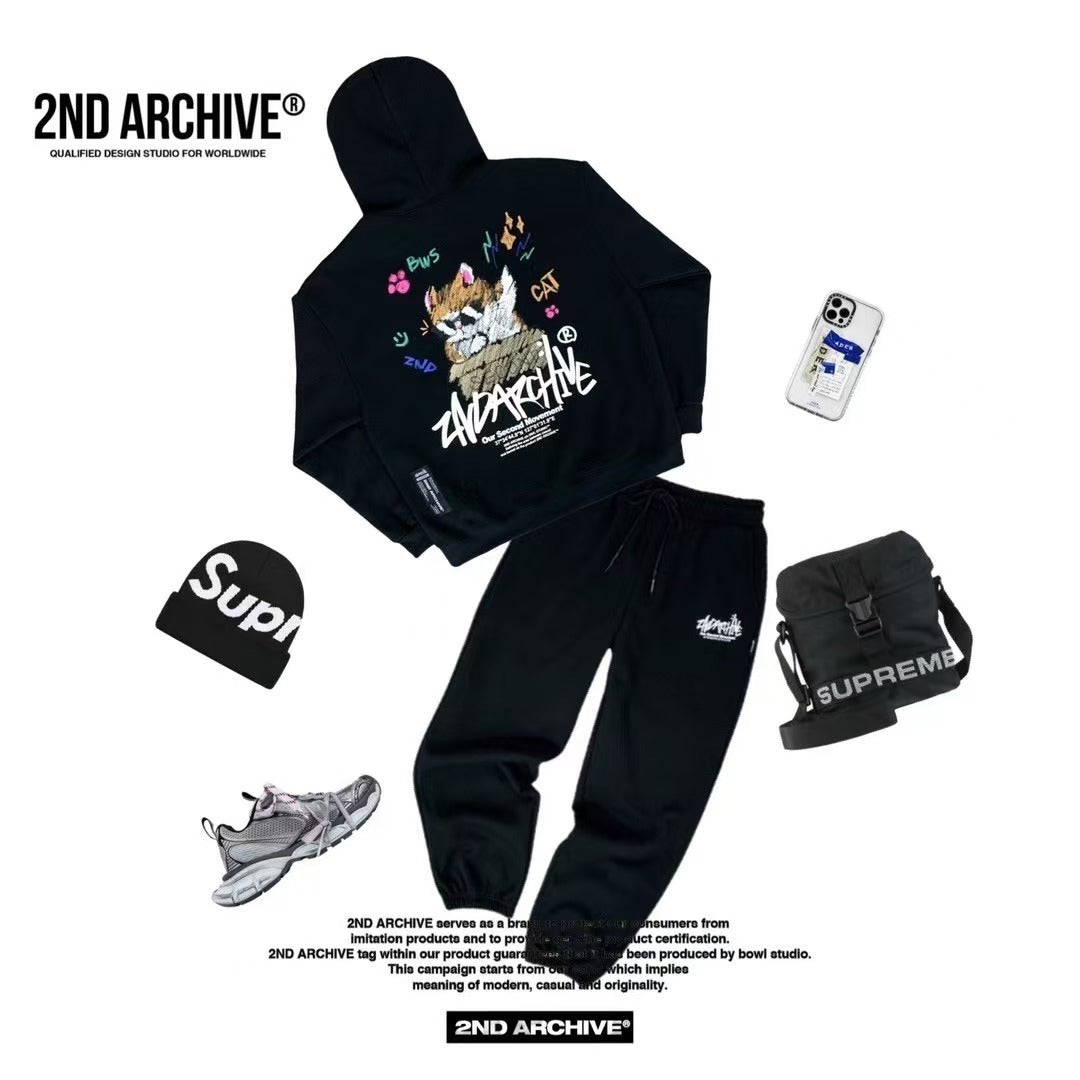韓國直送🇰🇷 2ND ARCHIVE Box Cat Hoodie 2ND ARCHIVE