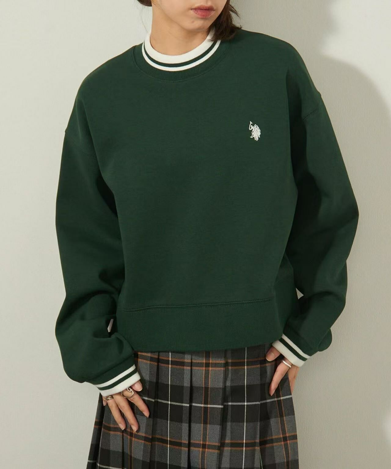 日本直送U.S. POLO ASSN Mock Neck Short Sweat RANAN