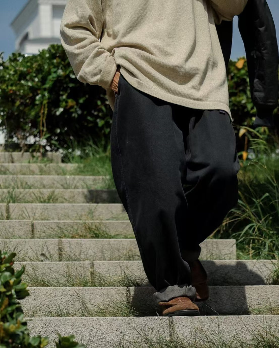 TNF PURPLE LABEL Denim Wide Tapered Field Pants NT5357N Jiyan store