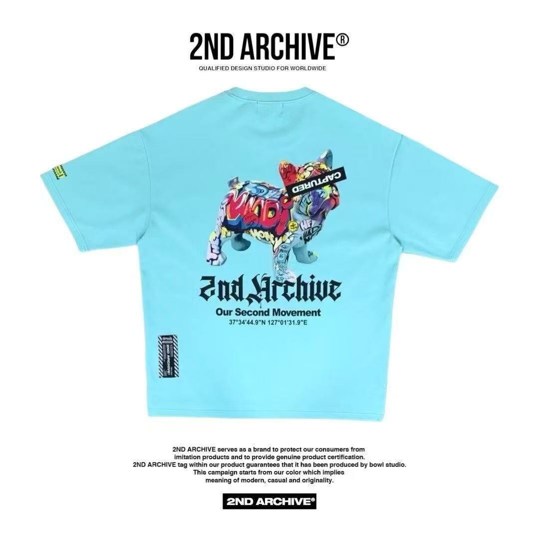 韓國直送🇰🇷 2ND ARCHIVE Tape Bulldog T-shirt - 4 Color APM 537 BOWL