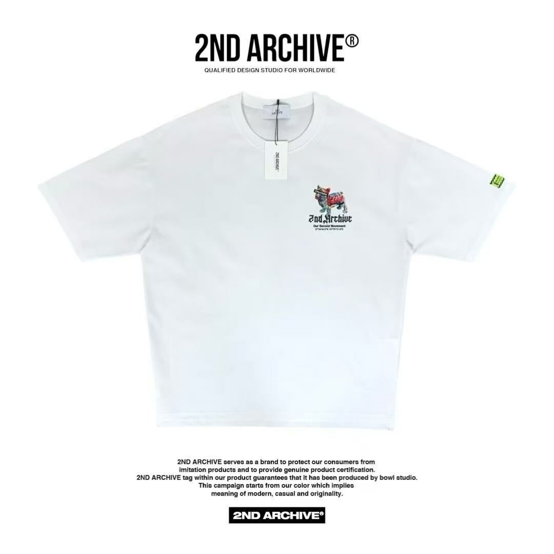 韓國直送🇰🇷 2ND ARCHIVE Tape Bulldog T-shirt - 4 Color APM 537 BOWL