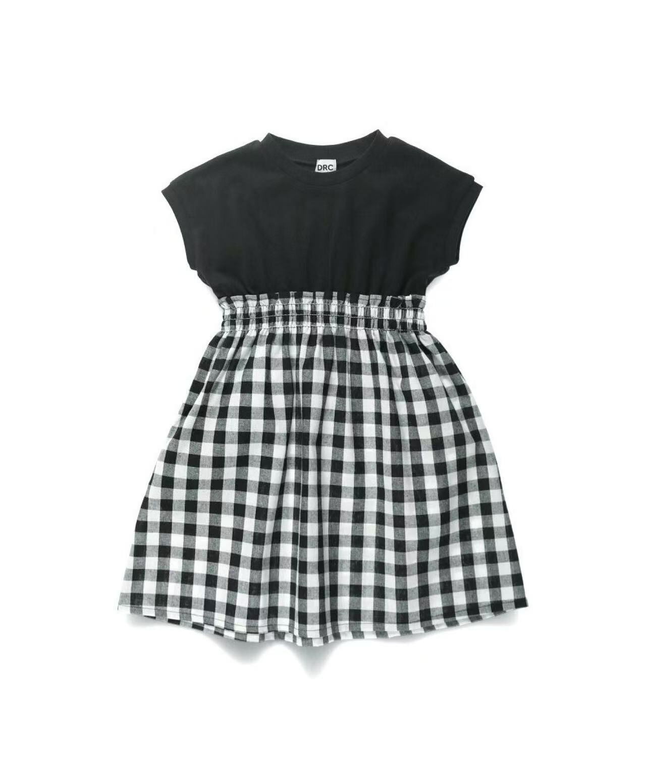 日本直送DRC Branshes Waist-Switched Docking Short-Sleeved Dress