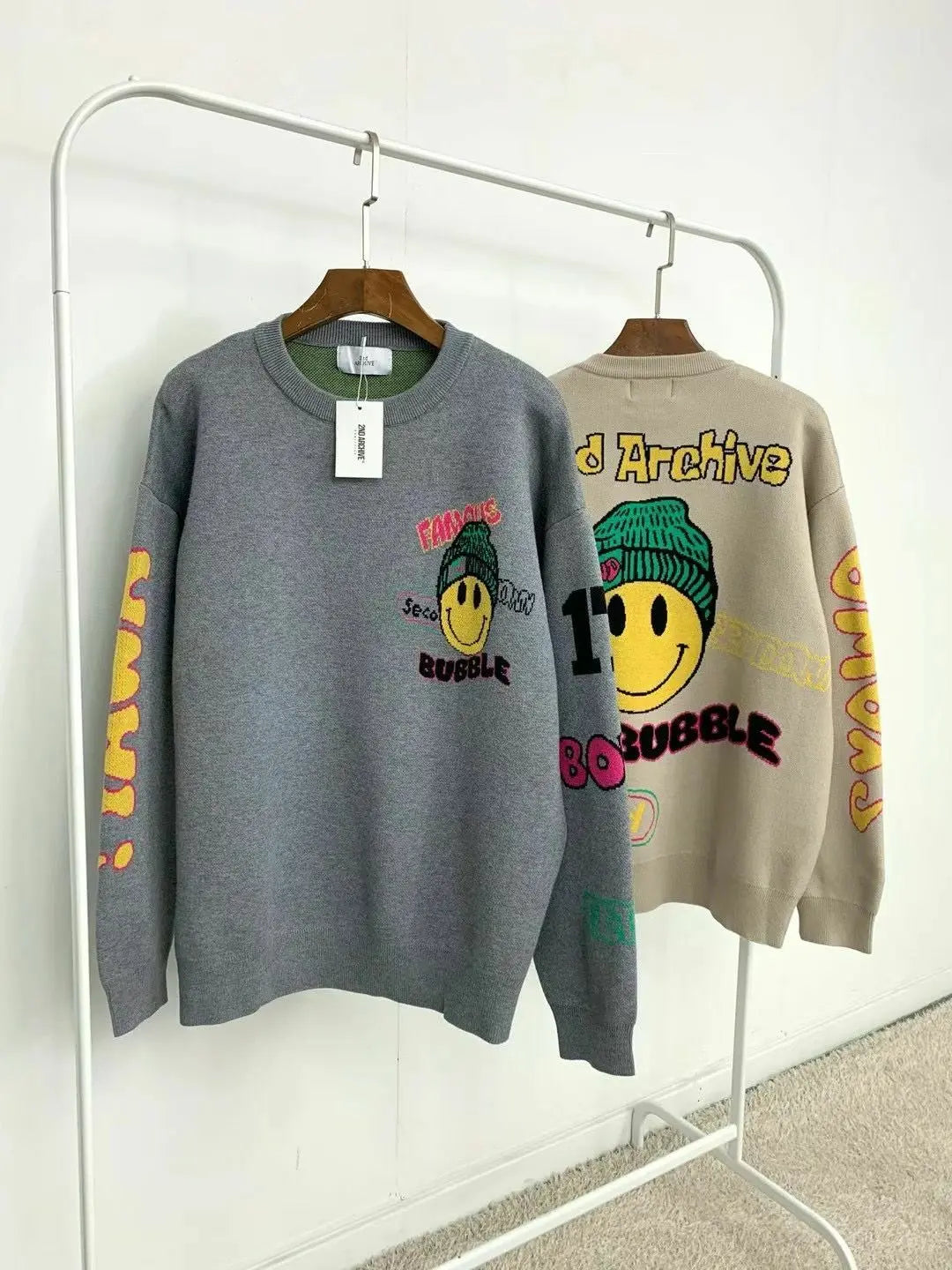 【一口價$408/件】🇰🇷韓國直送🇰🇷 2ND ARCHIVE Smile Beanie Knit Sweater 2ND ARCHIVE