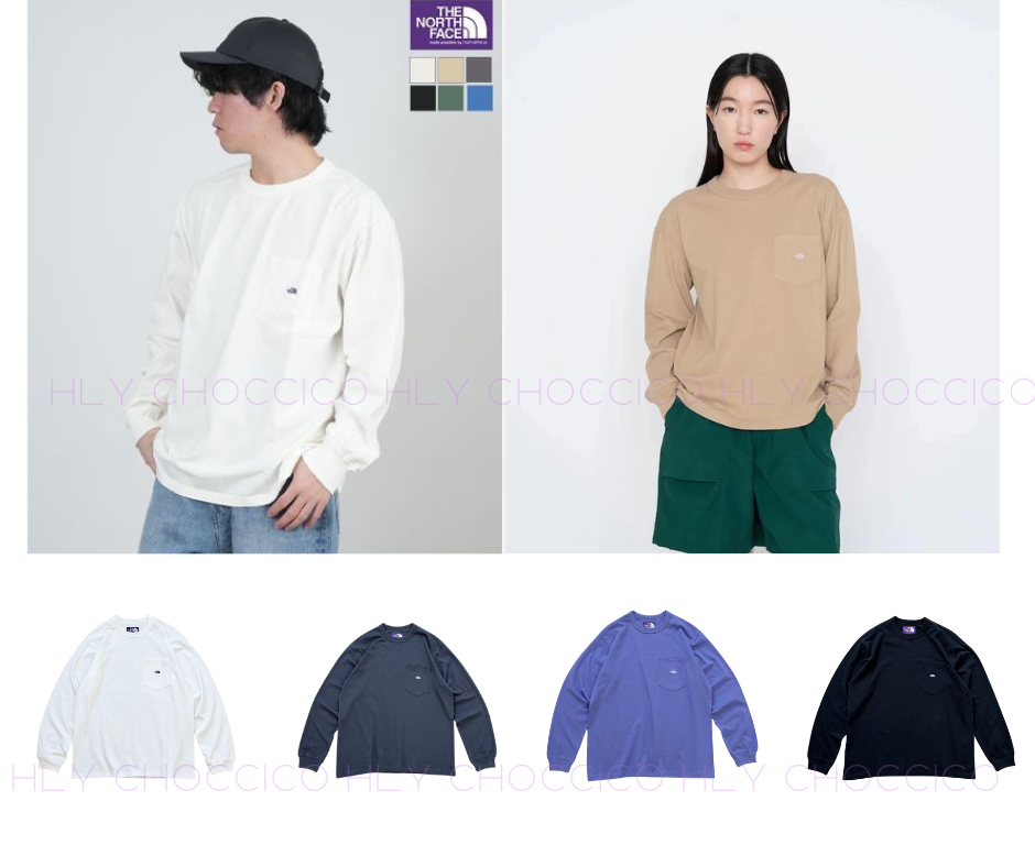 TNF PURPLE LABEL 7oz Long Sleeve Pocket Tee - NT3365N
