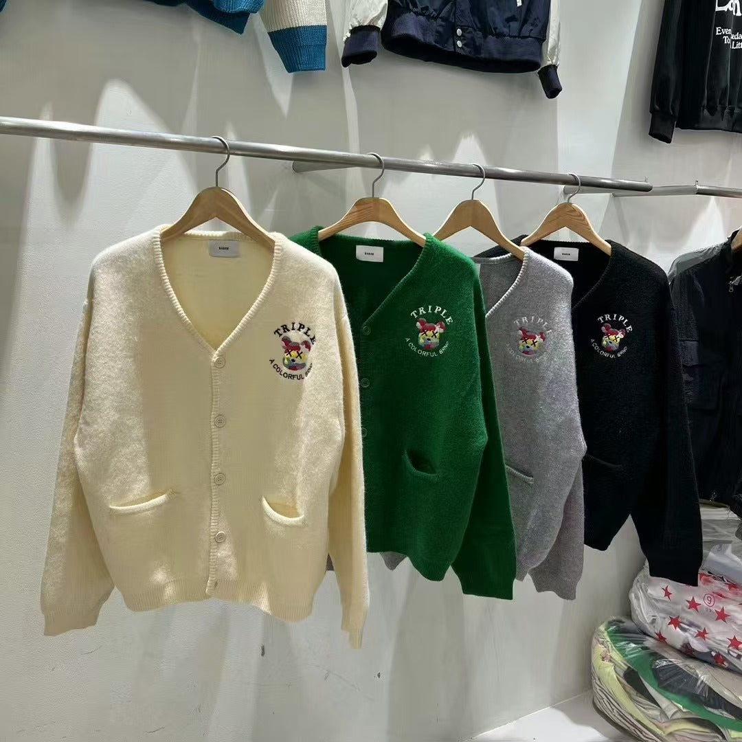 韓國直送Baron Triple Embroidery Cardigan