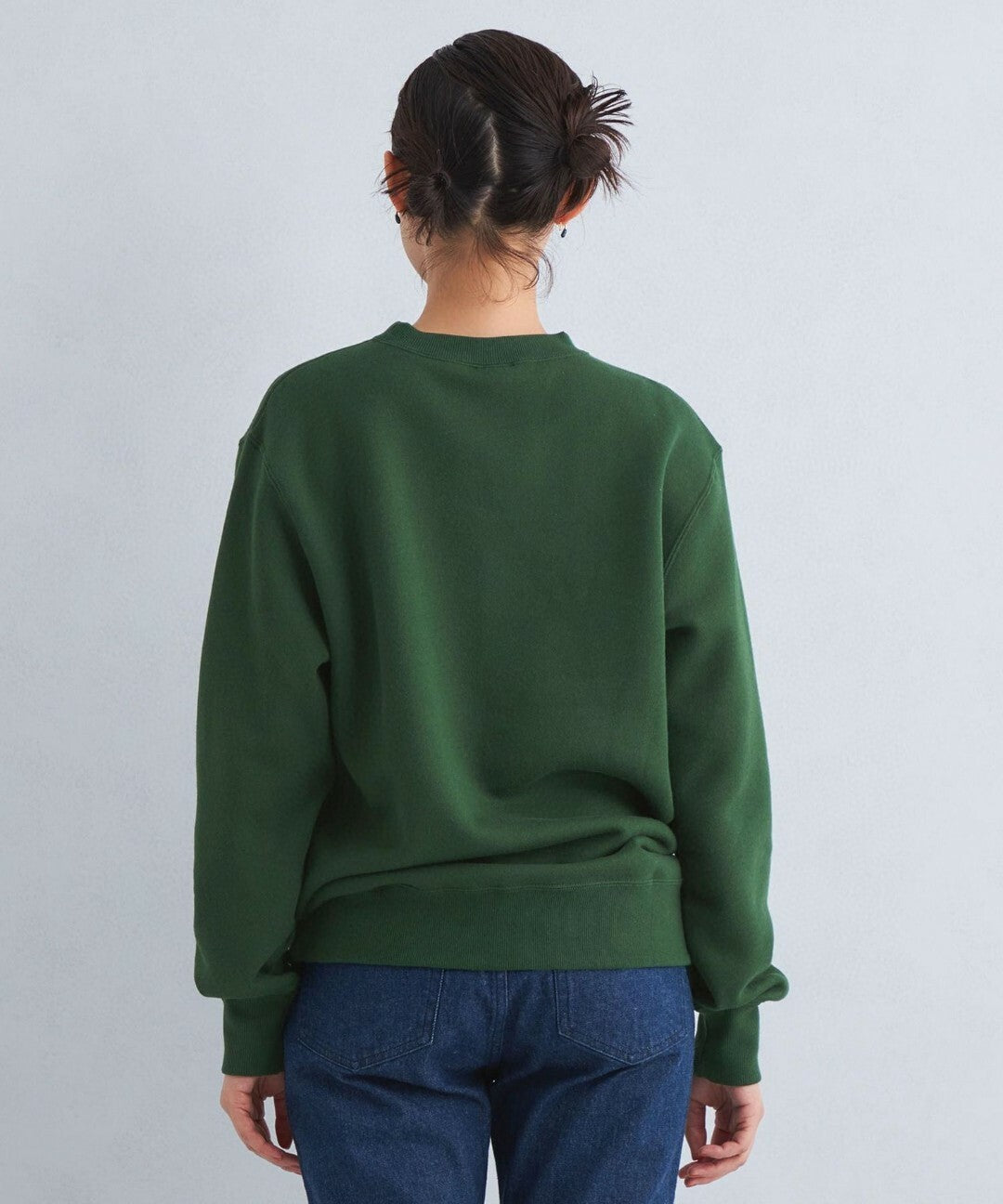 FRED PERRY logo embroidery crew neck sweatshirt
