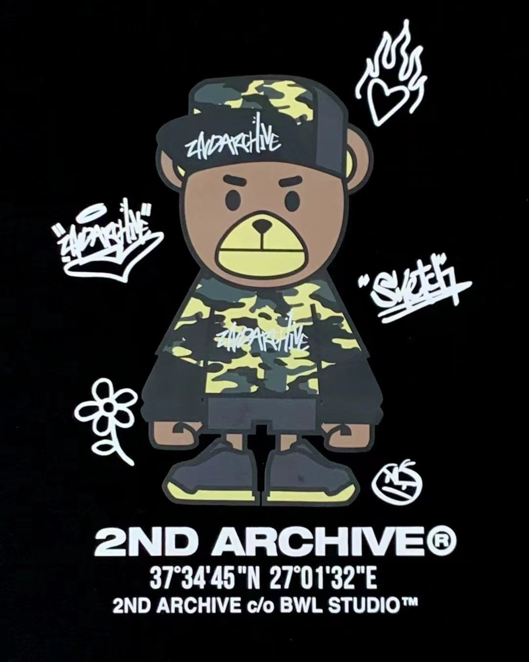 【一口價$277/件】🇰🇷韓國直送🇰🇷 2ND ARCHIVE Camouflage Army Bear Tee- 3 Color APM 537 BOWL